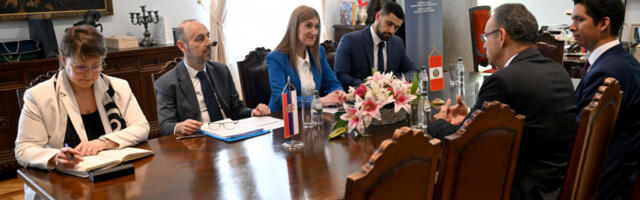 Невена Јовановић са амбасадором Перуа о билатералним односима и унапређењу сарадње