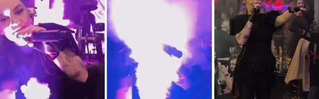 Drama na bini u Zagrebu! Barbara "nestala" u dimu, pirotehnika planula tik ispred pevačice: "Zapamtila sam te"