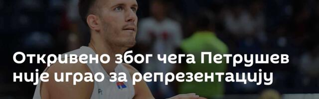 Откривено због чега Петрушев није играо за репрезентацију