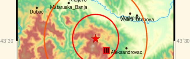 Regisrovan zemljotres u regionu Goča magnitude 2.9 jedinica Rihterove skale