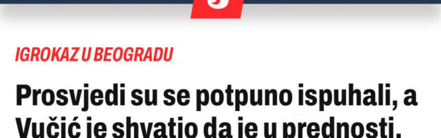 „Данас“ и „Јутарњи“ заједнички тугују: Протести се потпуно „испухали“