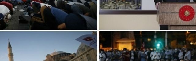 Muslimani slave, hrišćani besni, prva molitva u petak u Aja Sofiji (FOTO)