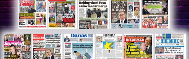 NASLOVNE STRANE SUTRAŠNJIH NOVINA: Prelistavanje štampe za sredu, 24. decembar 2025. godine