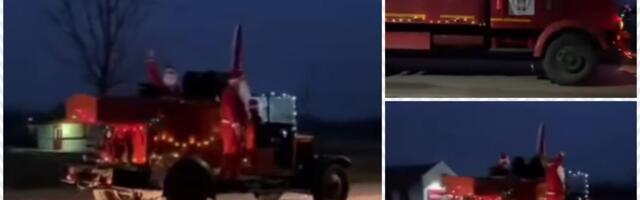 Vatrogasci iz Vojvode Stepe napravili čudo za praznike: Deca oduševljena, građani bez reči! Snimak obilazi mreže (VIDEO)