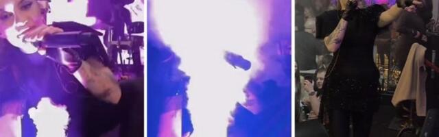 BARBARI BOBAK PIROTEHNIKA EKSPLODIRALA PRAVO U LICE: Drama na nastupu u Zagrebu, "nestala" u oblaku dima - U facu si me pogodio, zapamtila sam te... (ŠOK FOTO)