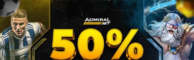 ADMIRALBET VAM POKLANJA 50% BONUSA SVAKOG DANA‚: Od sada svaki dan počinje bonusom – slot ili sport, vi birate!