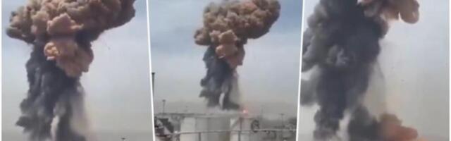 Ogroman stub crnog dima: Užasna eksplozija u Iranu, snimak ledi krv u žilama (VIDEO)