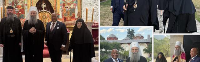 SLIKE SA KOSOVA I METOHIJE KOJE ĆE OBIĆI SVET: Savetnik Donalda Trampa u pratnji patrijarha Porfirija poklonio se srpskim svetinjama (FOTO)