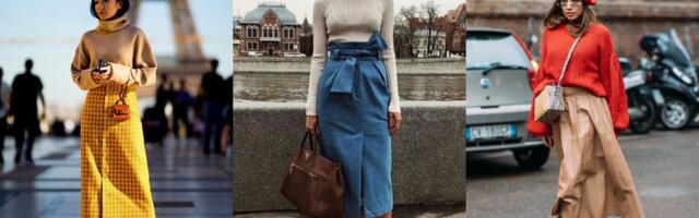 Jesenje kombinacije sa midi suknjom