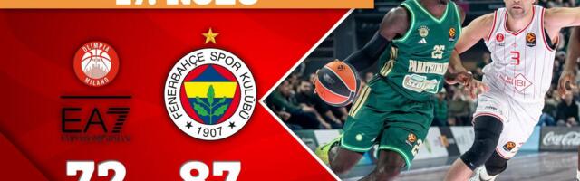 Olimpija Milano - Fenerbahče 72:87 | 15. KOLO 2025-26