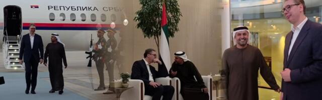 Vučić stigao u Ujedinjene Arapske Emirate: Veličanstven doček na aerodromu (VIDEO)