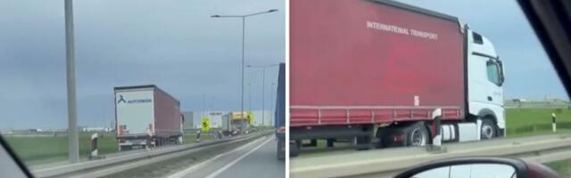 Sad I KAMION vozi u KONTRASMERU: Haos na auto-putu (VIDEO)