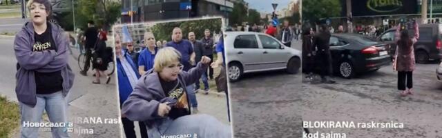 Ljudi, blokaderi postali kamikaze: Prave haos u Novom Sadu - bacaju se na automobile i maltretiraju narod (VIDEO)