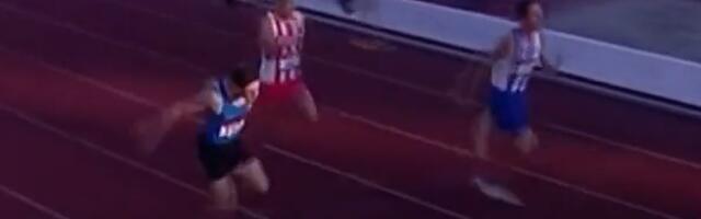 Ovo nikada niste videli u trci na 100 metara, atletičar mislio da je kraj, Aleksa 11. put u nizu najbrži Srbin