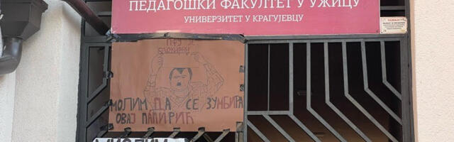 Studenti u blokadi Pedagoškog fakulteta u Užicu  spremaju se za sretenjsku šetnju do Kragujevca