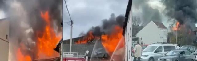PRVI SNIMCI HORORA U OBRENOVCU! Vatra progutala robnu kuću, na licu mesta i Vesić!