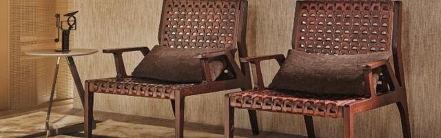 Net fotelja – luksuzno gnezdo od pletene kože