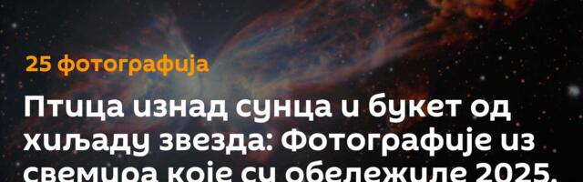 Птица изнад сунца и букет од хиљаду звезда: Фотографије из свемира које су обележиле 2025. годину