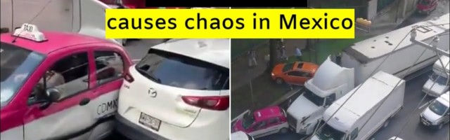 Kada šleper uleti među automobile i pokuša da pobegne (VIDEO)