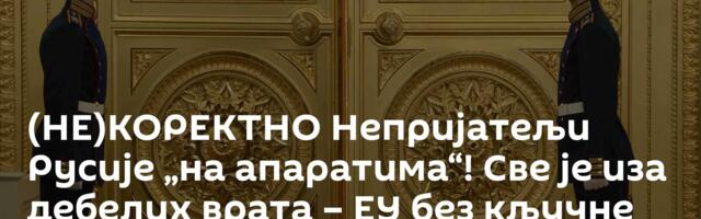 (НЕ)КОРЕКТНО Непријатељи Русије „на апаратима“! Све је иза дебелих врата – ЕУ без кључне супстанце