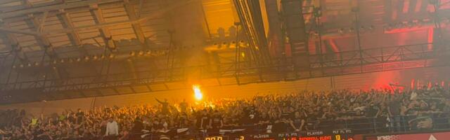 Grobari dočekali košarkaše Partizana u Humskoj - pesma, baklje i skandiranja (Video)