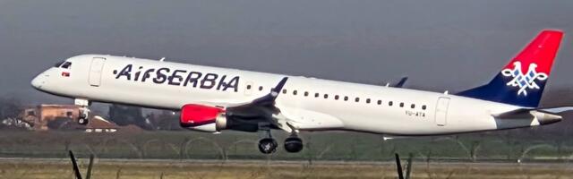 Er Srbija dobila treći Embraer 195, avion stigao u Beograd iz Kostarike