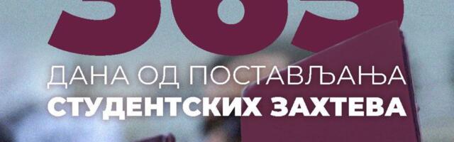 Studenti u blokadi za sutra najavili protest ispred Rektorata na godišnjicu postavljanja zahteva