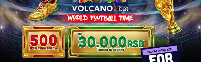 Uhvati dobar FOR za akciju: Volcanobet daje 500 spinova i bonus do 30.000 RSD