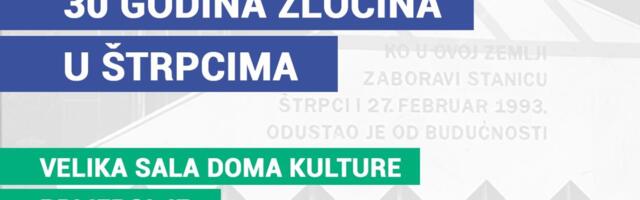 BNV – Komemorativna akademija i mimohod šutnje povodom 30 godina zločina u Štrpcima