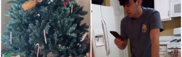 Okitila kuću da ga ubedi da je sada Božić (VIDEO)