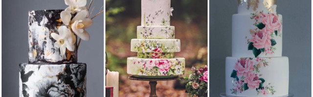 Ručno oslikane cvetne svadbene torte za vaš poseban dan