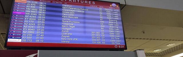 Svaki treći let u Evropi kasnio tokom 2025. godine