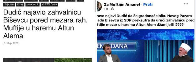 Memić se javno ismijava sa Dudićevim planom da im dodjeljuje zahvalnice kod Muftijnog mezara!