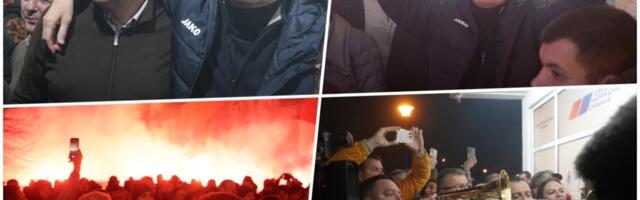 TRUBAČI, BAKLJE I VATROMET: Glišić i Gašić se zagrlili pa se vesele, ovako se noćas u Lučanima uz Užičko kolo slavila izborna pobeda (FOTO/VIDEO)