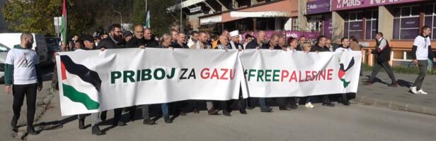 Protest podrške Palestini održan u Priboju – BOL PALESTINSKA JE I NAŠA BOL