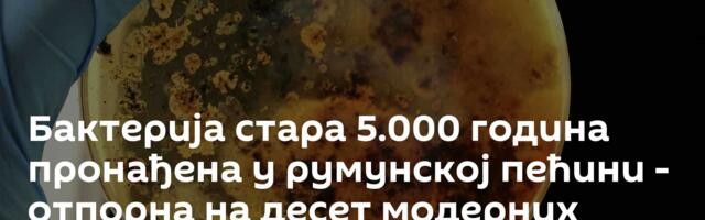 Бактерија стара 5.000 година пронађена у румунској пећини - отпорна на десет модерних антибиотика