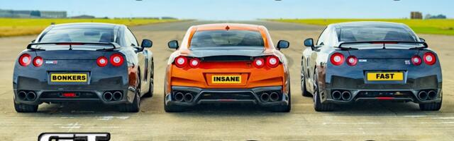 Nissan GR-R (658 ks) vs Nissan GT-R (1013 ks) vs Nissan GT-R (1672 ks) (VIDEO)