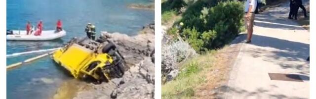Drama u Puli: Kamion komunalnog preduzeća sleteo u more (VIDEO)