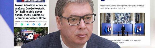 SKANDALOZNO PONAŠANJE TAJKUNSKIH MEDIJA! Prvi su objavili identitet dečaka koji je izvršio masakr, izmislili informacije, a napadaju predsednika što iznosi relevantne podatke!