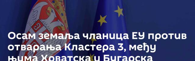 Осам земаља чланица ЕУ против отварања Кластера 3, међу њима Хрватска и Бугарска