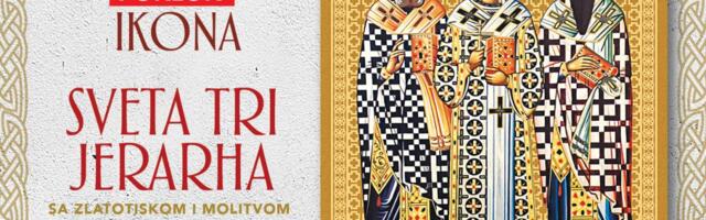 VELIKI PRAZNIK, VELIKI DAR – IKONA SVETA TRI JERARHA DANAS KAO POKLON UZ KURIR