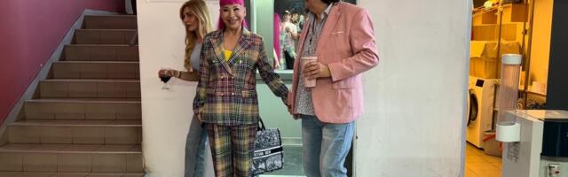 Široko odelo i ruka u ruci: Zorica Brunclik se ovako pojavila na snimanju "Pinkovih zvezda", Kemiš se ne odvaja od nje sve vreme