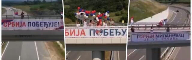SNAŽNE PORUKE JEDINSTVA I SLOGE ŠIROM ZEMLJE "Srbija pobeđuje - svi na skup 27. juna"