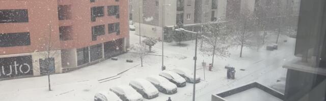 Zabelela se Podgorica: Snega ima svuda, veje od jutros (FOTO)