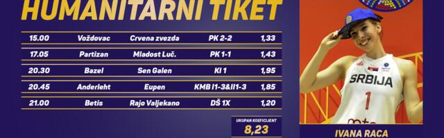 Humanitarni tiket u podne: Ivana Raca tipuje za “Zvončicu”