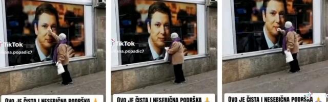Neko je ižvrljao sliku predsednika Srbije: A onda se pojavila jedna baka... - mreže gore zbog ovog snimka (VIDEO)
