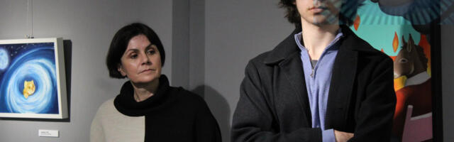 Izložene slike i crteži Luke Vlajčića