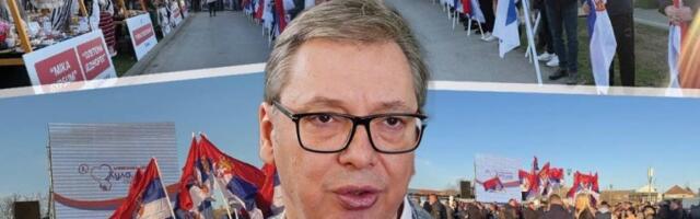 SIVCEM SE ORI "ACO, SRBINE"! Stigao predsednik Vučić - OČEKUJE SE POČETAK VELIKOG MITINGA! (FOTO, VIDEO)