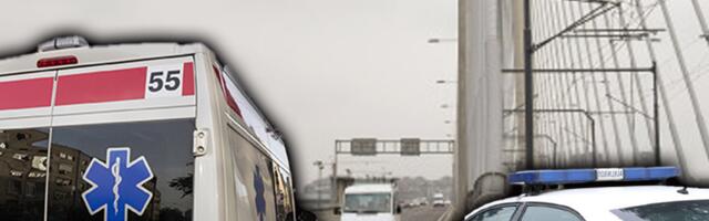 AUTOMOBIL SE PREVRNUO NA MOSTU NA ADI! Muškarac povređen!