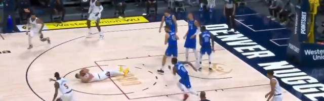 Dame i gospodo - MAESTRO NIKOLA JOKIĆ! Fenomenalna asistencija sjajnog Srbina i to iz ležećeg položaja, a i nije samo asistencija! /VIDEO/